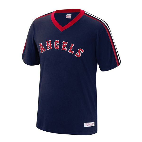  Mitchell & Ness California Angels Men's Overtime Win Vintage  V-Neck T-Shirt Los Angeles Angels Gray : Sports & Outdoors