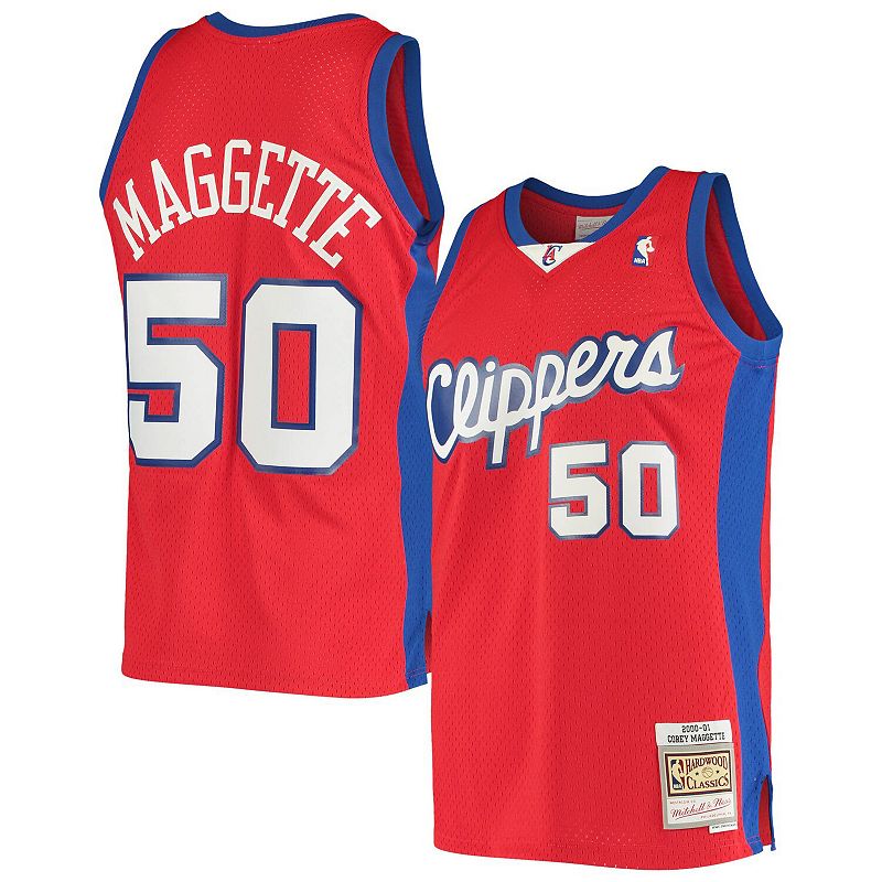 Mens Mitchell & Ness Corey Maggette Red LA Clippers 2004/05 Hardwood Class