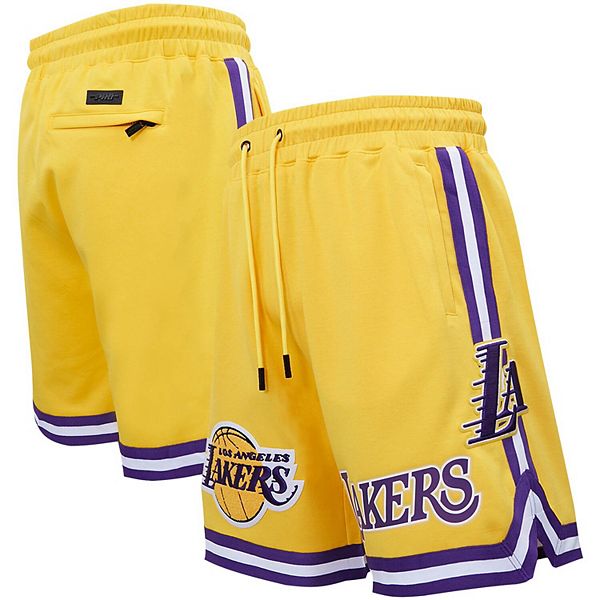 Men's Pro Standard Gold Los Angeles Lakers Chenille Shorts Size: Medium