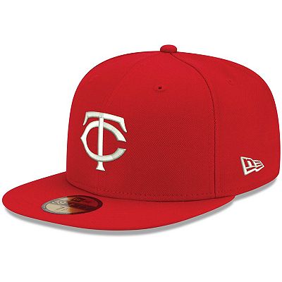 Red and white fitted hat online