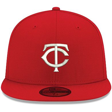 Men's New Era Red Minnesota Twins White Logo 59FIFTY Fitted Hat