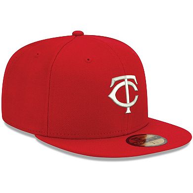 Men's New Era Red Minnesota Twins White Logo 59FIFTY Fitted Hat