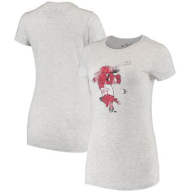 Women's Original Retro Brand Gray Arkansas Razorbacks Tri-Blend T-Shirt