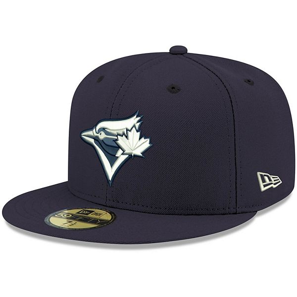 Men's New Era Navy Toronto Blue Jays Logo White 59FIFTY Fitted Hat