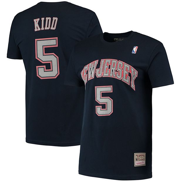 Men's Mitchell & Ness Jason Kidd Navy New Jersey Nets Hardwood