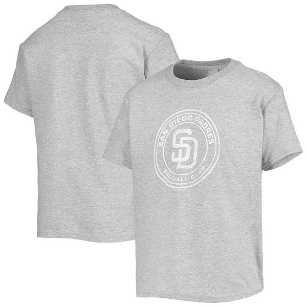 San Diego Padres Youth Distressed Logo T-Shirt - Gray