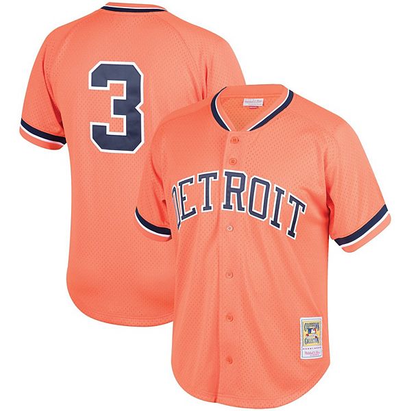 Men's Mitchell & Ness Alan Trammell Orange Detroit Tigers Fashion  Cooperstown Collection Mesh Batting Practice Jersey