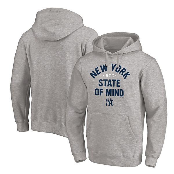 Men's Fanatics Branded Navy New York Yankees Splatter Logo Pullover Hoodie