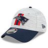 Youth New Era Gray/Navy New England Patriots 2021 NFL Training Camp Official 9FORTY Adjustable Hat