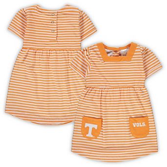 Girl's Toddler Tennessee Orange Tennessee Volunteers Striped Dress with Pockets