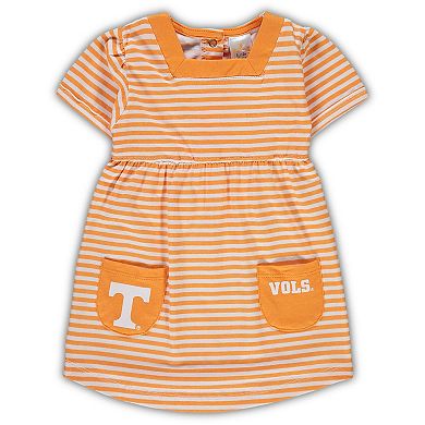 Girl's Toddler Tennessee Orange Tennessee Volunteers Striped Dress with Pockets
