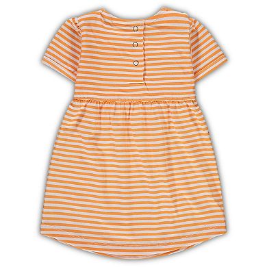 Girl's Toddler Tennessee Orange Tennessee Volunteers Striped Dress with Pockets