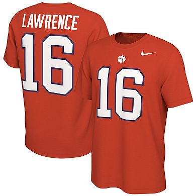 Men's Nike Trevor Lawrence Orange Clemson Tigers Alumni Name & Number T-Shirt