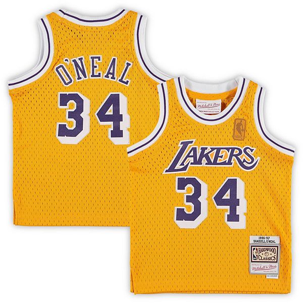 Infant Mitchell & Ness Shaquille O'Neal Gold Los Angeles Lakers ... Infant Mitchell & Ness Shaquille O'Neal Gold Los Angeles Lakers ...