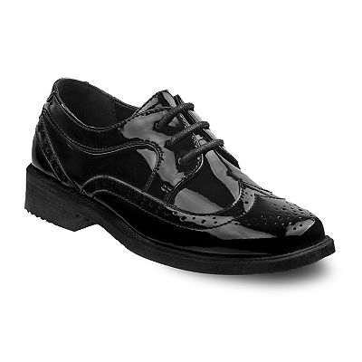 Josmo Boys Wingtip Oxford Lace Dress Shoes - Black Patent - 8