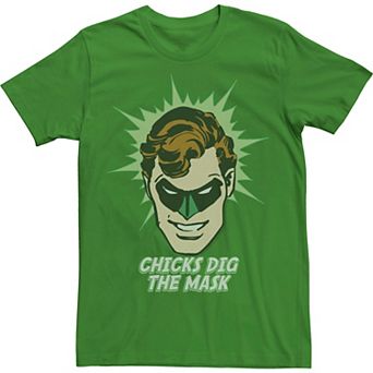 Men's Green Lantern Masked Man Big Face Tee
