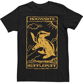 Men's Harry Potter Hufflepuff Tarot Playing Card Tee