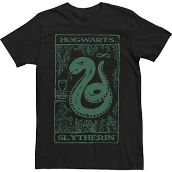 Men's Harry Potter Slytherin Tarot Playing Card Tee