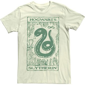 Men's Harry Potter Slytherin Tarot Playing Card Tee