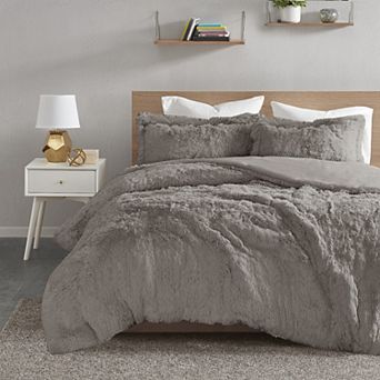 Intelligent Design Malea Shaggy Faux Fur Duvet Cover Set