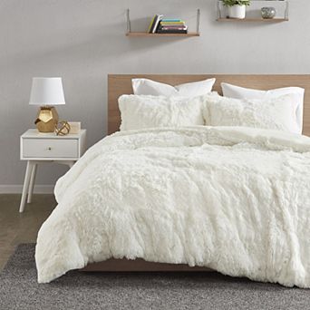 Intelligent Design Malea Shaggy Faux Fur Duvet Cover Set