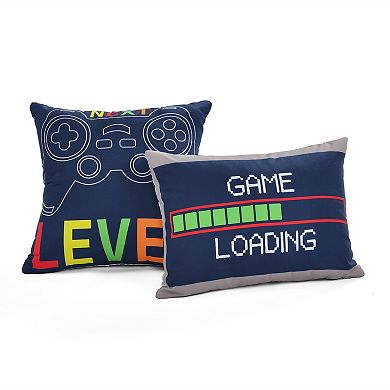 Lush Decor Video Games Quilt Set with Coordinating Throw Pillows
