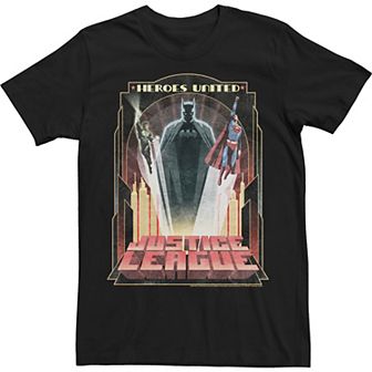 Men's Justice League Heroes United Poster Tee