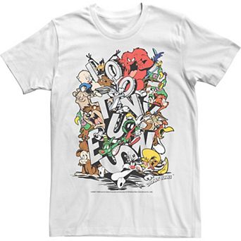 Men's Looney Tunes Neon Group Shot Stack Tee