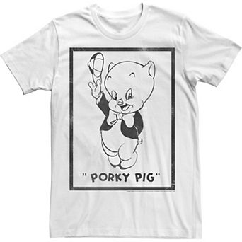 Men's Looney Tunes Porky Pig Classic Poster Tee