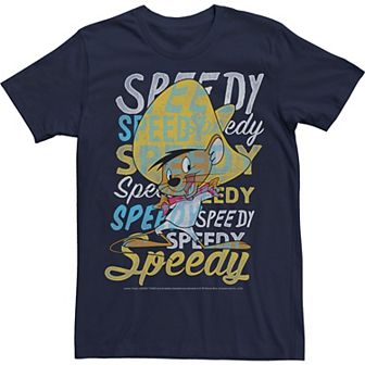 Men's Looney Tunes Speed Gonzales Text Stack Tee