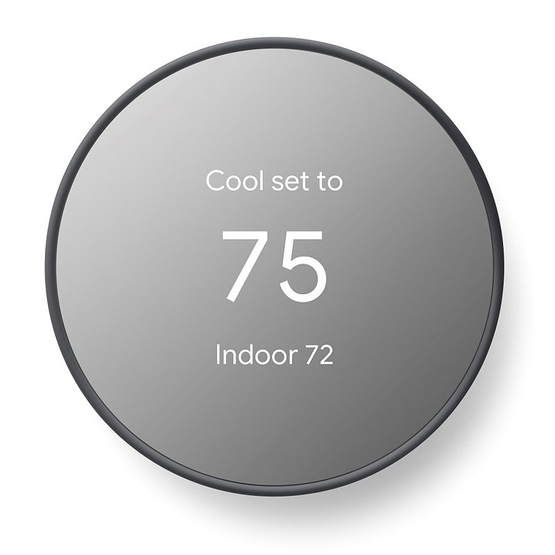 Google - Nest Smart Programmable Wifi Thermostat - Charcoal