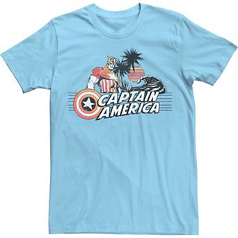 Men's Marvel Tropical Captian America Comic Tee