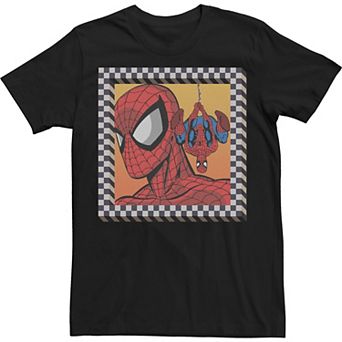 Men's Marvel Spidey Checker 90s Comic Tee