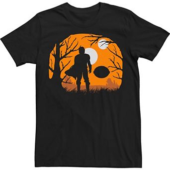 Men's Star Wars The Mandalorian Halloween Moons Silhouette Tee