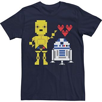 Men's Star Wars C-3PO R2-D2 Droid Love Valentine's Tee