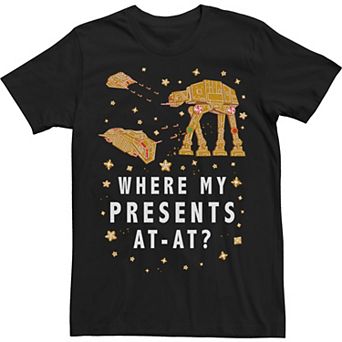 Men's Star Wars Gingerbread At At Holiday Tee