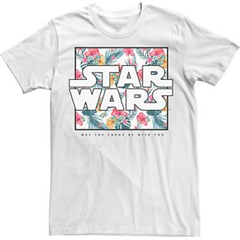 Men's Star Wars May The Force Be With You Floral Box Logo Tee