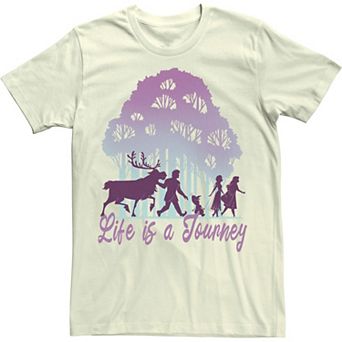 Disney's Frozen 2 Life Is A Journey Forest Silhouette Text Men's Tee