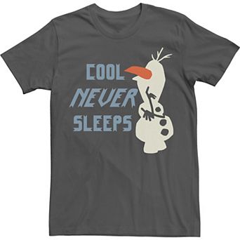 Men's Frozen Two Olaf Never Sleeps Humor Tee
