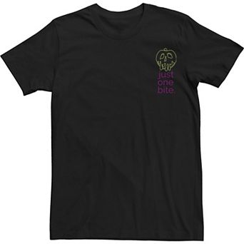 Disney's Snow White and the Seven Dwarfs Men's Just One Bite Neon Left Chest Tee