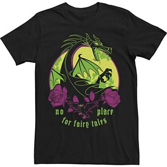 Disney's Sleeping Beauty Maleficent Men's Dragon No Place For Fairy Tales Tee