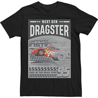 Disney / Pixar's Cars Lightning McQueen Men's Dragster Poster Tee