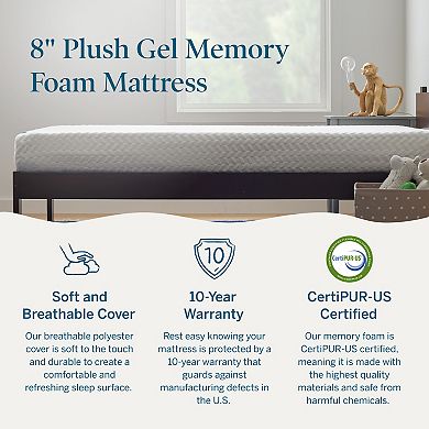 Lucid Dream Collection 8" Plush Memory Foam Mattress