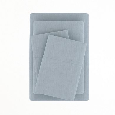 Home Collection Cotton Solid Flannel Deep Pocket Sheet Set