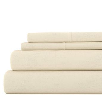 Home Collection Cotton Solid Flannel Deep Pocket Sheet Set