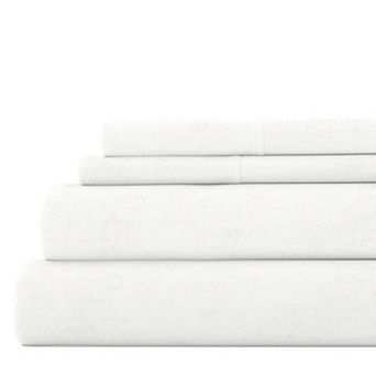 Home Collection Cotton Solid Flannel Deep Pocket Sheet Set