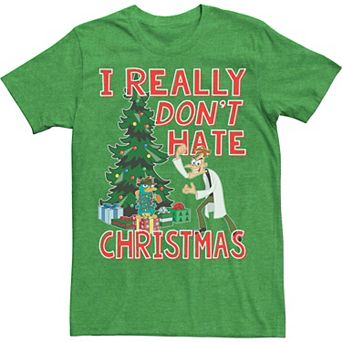 Disney's Phineas And Ferb DOOF Christmas Quote Men's Tee