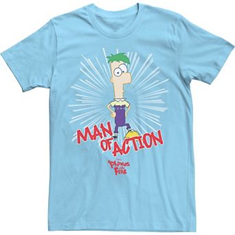 Disney's Phineas And Ferb Men's Man Of Action Tee