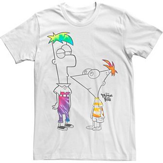 Disney's Phineas And Ferb Boys Of Tie Dye Men's Tee
