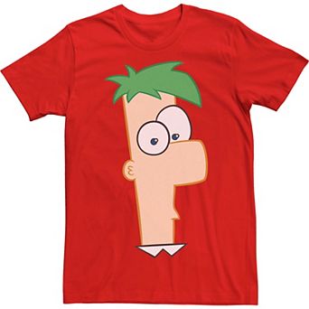 Disney's Phineas And Ferb Men's Large Ferb Face Tee
